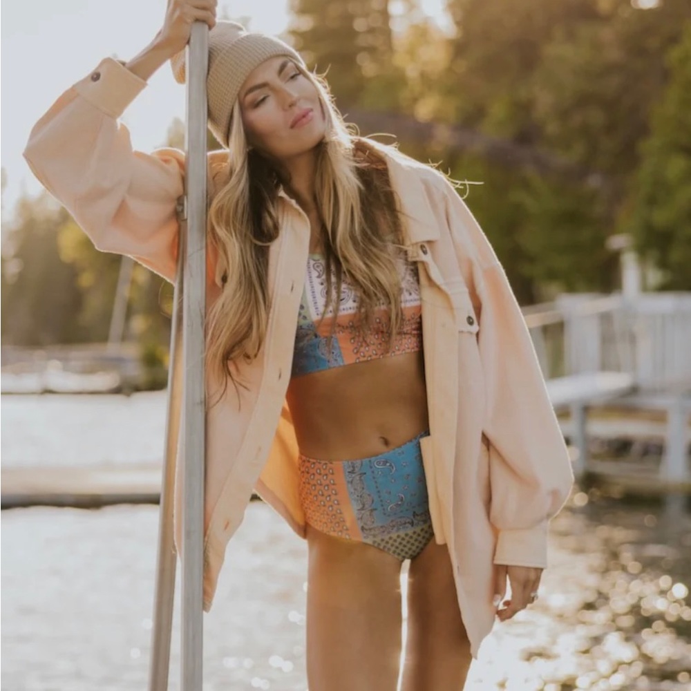 FREE PEOPLE Ruby Jacket- sweetheart sunrise size large